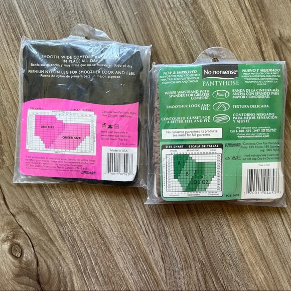 No Nonsense Pantyhose Knee High Set 2 Hosiery - Picture 3 of 4